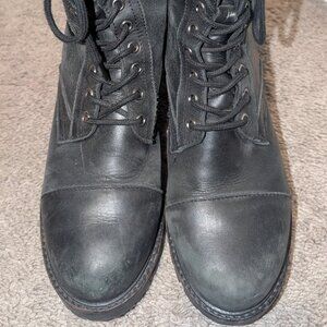 Women's Urban Outfitters Billie Tall Lace Up Black Combat Boots Abby Dawn Emo
